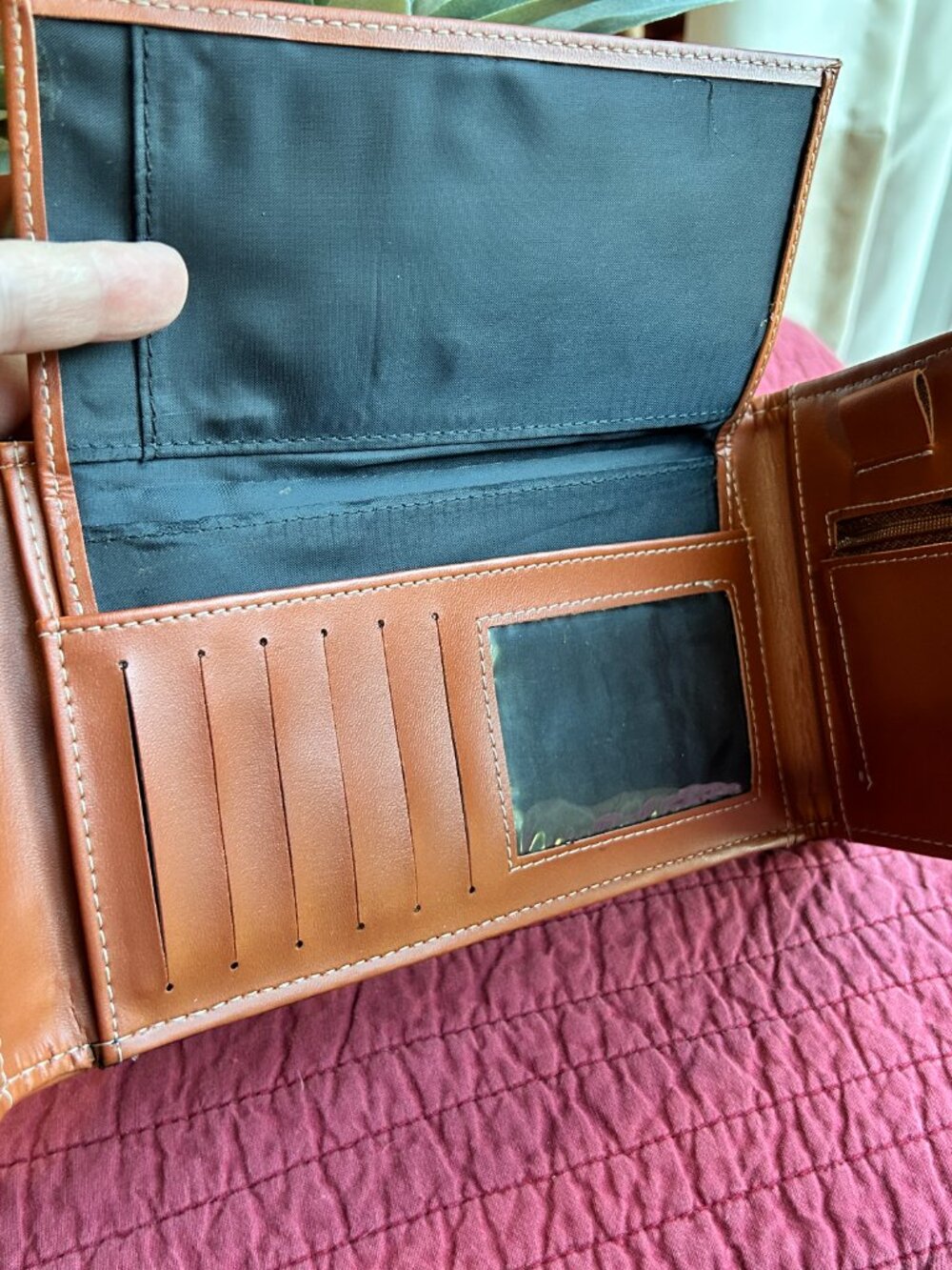 👜 Dooney & Bourke Pebbled Leather Crossbody | Navy + Tan Trim - Picture 13 of 13